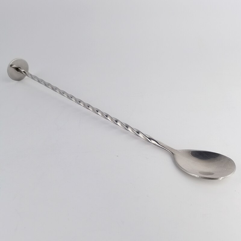 Outil de Bar pour Cocktail en acier inoxydable, filtre, bec verseur, cuillère à mélanger, couteau à chaîne, pinces à glace, tasse à mesurer, Shaker à Cocktail: Sliver Spoon