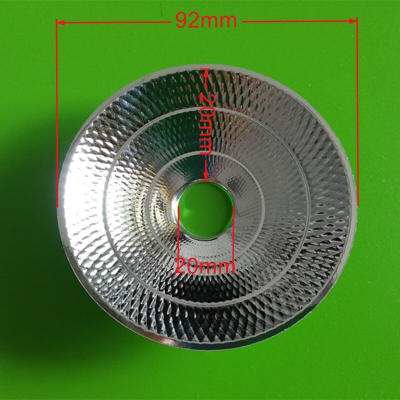 1PCS 92mm 124mm Large Optical Reflector Lens Spherical Surface Parabolic Reflector Bow COB light source Reflection cup: 92x20x20mm