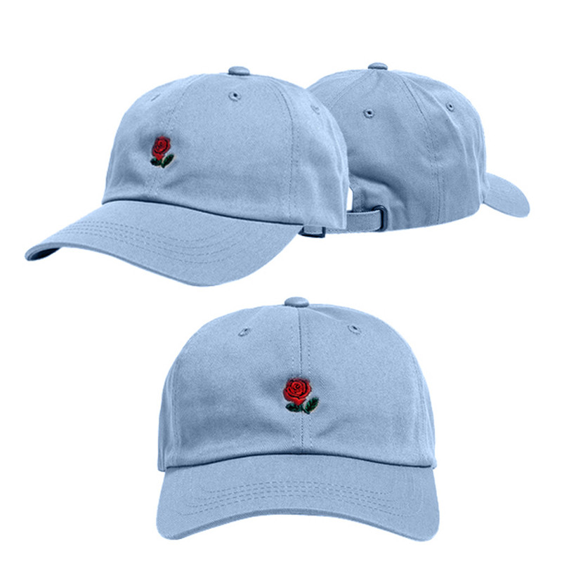 Rose Baseball Caps Vrouwen Snapback Cap Bloem Zomer Borduren Gebogen Lente Caps Mannen Hip Hop Hoeden 3.8