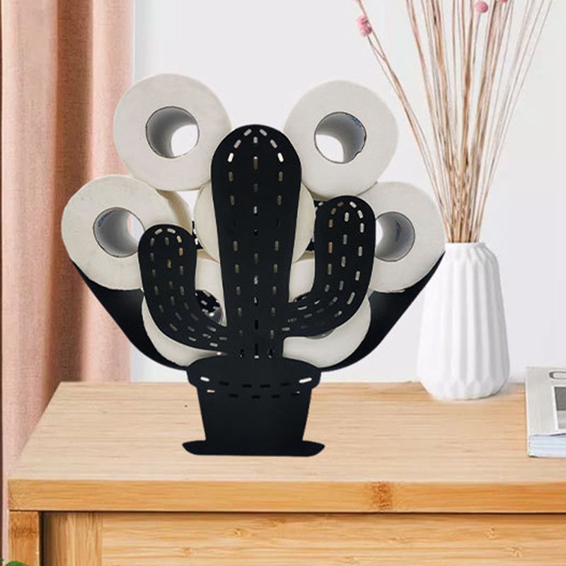 Funny Shape Toilet Roll Holder Paper Bathroom Iron Storage Free-Standing Crafts Ornaments Roll Paper Towel Holder