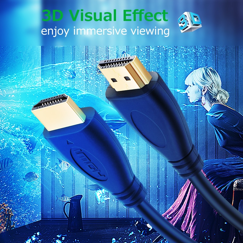 10pcs/Lot HDMI Cable High Speed 1080P 3D Gold Plated Video Cables for HDTV Laptop Computer 0.3m 1m 1.5m 2m 3m 5m 7.5m 10m 15m