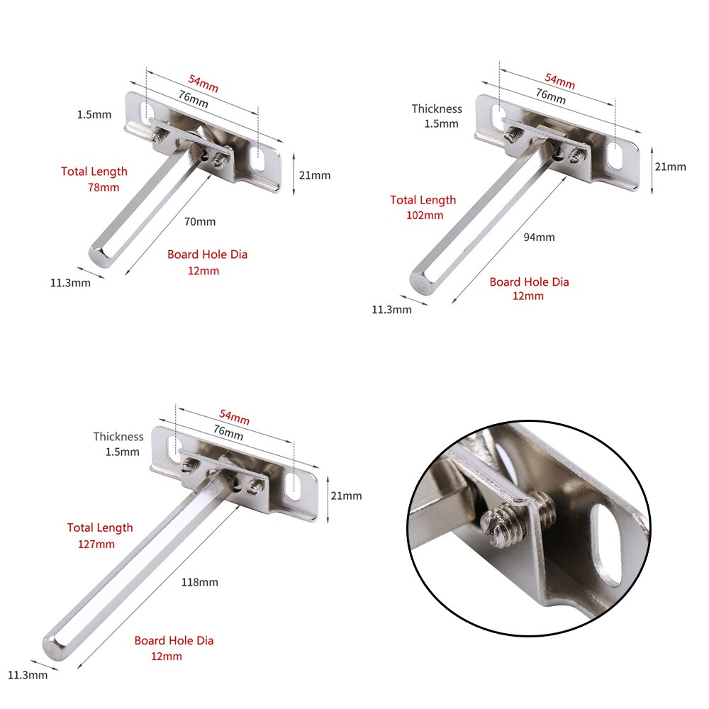 1/2/4pcs Silver Steel Floating Brackets Heavy Duty Metal Hidden Shelf Support Bracket Wall Mounted Multifunctional Home Hardware