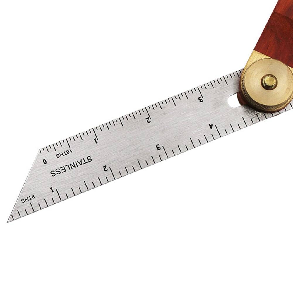 9 Inch Tools Carpenter Durable Engineer Bladed Hardwood Handle T Oblique Angle Sliding Ruler Stainless Steel Accessories Safe