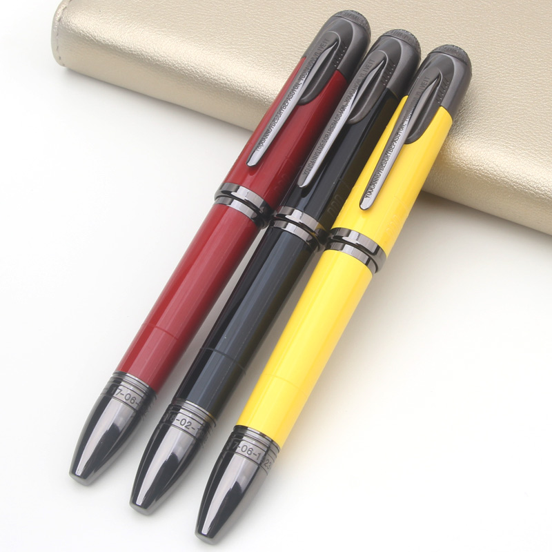 Classique Signature Ferr-ari Gray/Silver Clip Red Piston Rollerball Ballpoint Ink Fountain Pen Office Writing for