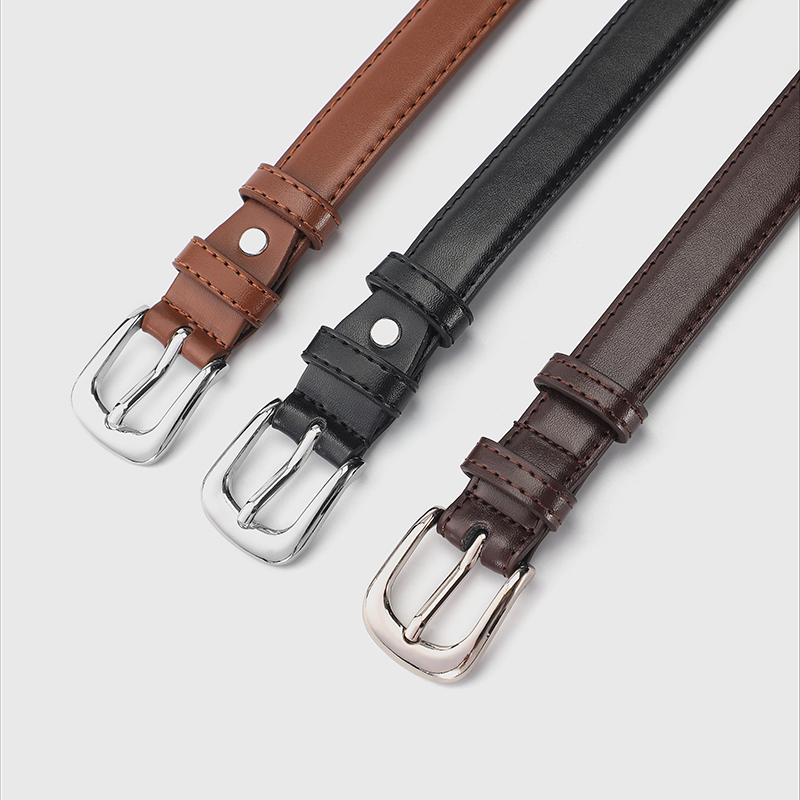 1 Uds. Cinturón fino para mujer, estilo que combina con todo, cinturón de mujer moderno y sencillo con pantalones vaqueros