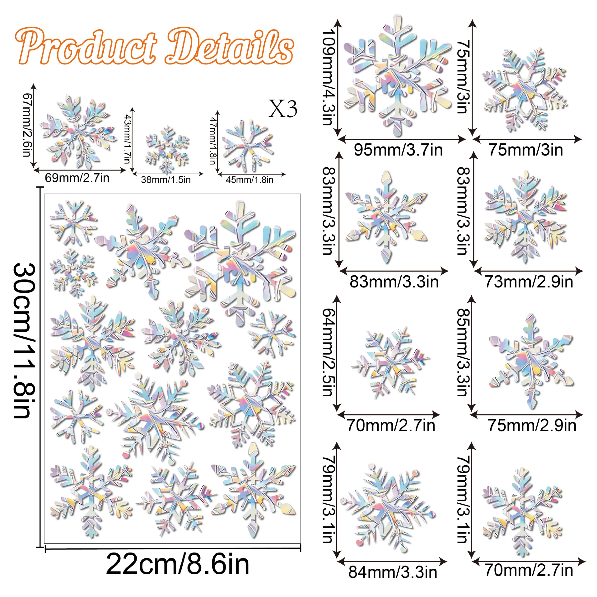 Sunshine Catcher Colorful Window Stickers Rainbow Prism Butterfly Electrostatic Glass Stickers PVC Anti-collision Window Sticker: Blue