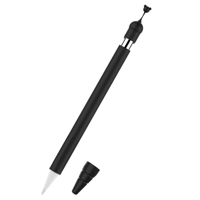 for Apple Pencil 1 Case Cover Universal Colorful for IPad Pencil Case Non-slip protector Silicone for Apple Pencil 2 1 Sleeve: Black