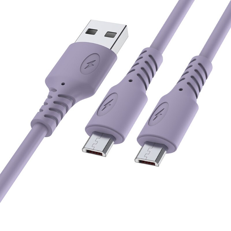 Podwójny kabel danych Micro USB 3/2/1 M szybkie ładowanie telefonu kabel dwa w jednym kabel ładujący do telefonów komórkowych/tabletów: 1-PL