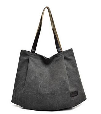 Femmes à la toile sac à bandoulière en vrac marée art loisirs sacs à main: Gris foncé