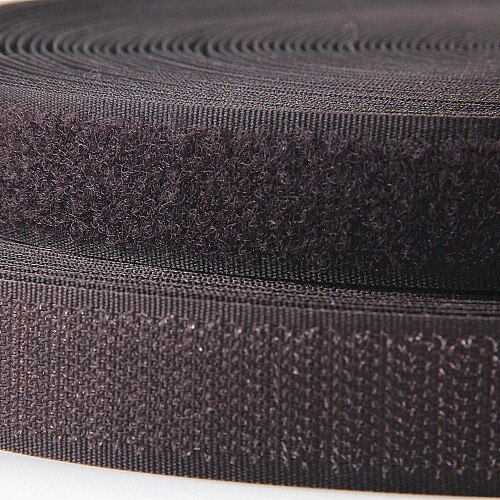 20mm*25 Yard Colorful Velcro Nylon Hook and Loop Tape Adhesive Fastener Sticke No Glue Garment Clothing Sewing Accessories: Coffee 25yards