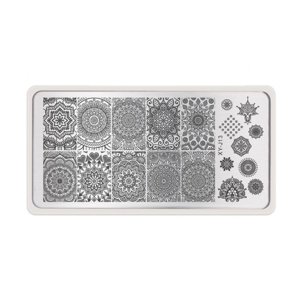 Pochoirs à ongles en , 1 pièce, modèles de tampons pour vernis à ongles en Gel, plaque d'image de manucure: 13