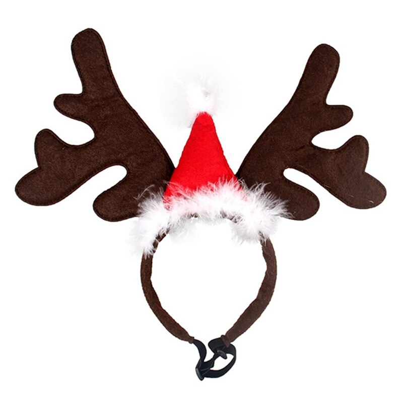 Jul kjæledyr pannebånd hjort horn hatt kostyme hund valp katt cosplay fest produkt hodeplagg caps hatt til hund katter: Ce1