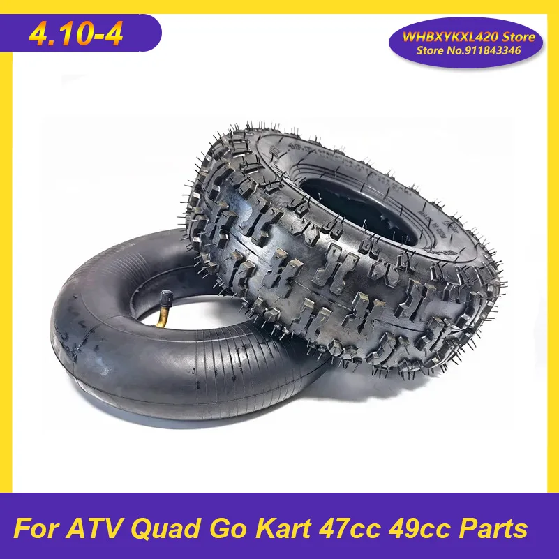 4.10-4 pneu extérieur pneumatique 4.10/3.50-4 chambre à air pour 49cc Mini Quad Dirt Bike Scooter ATV Buggy 4 pouces pneu