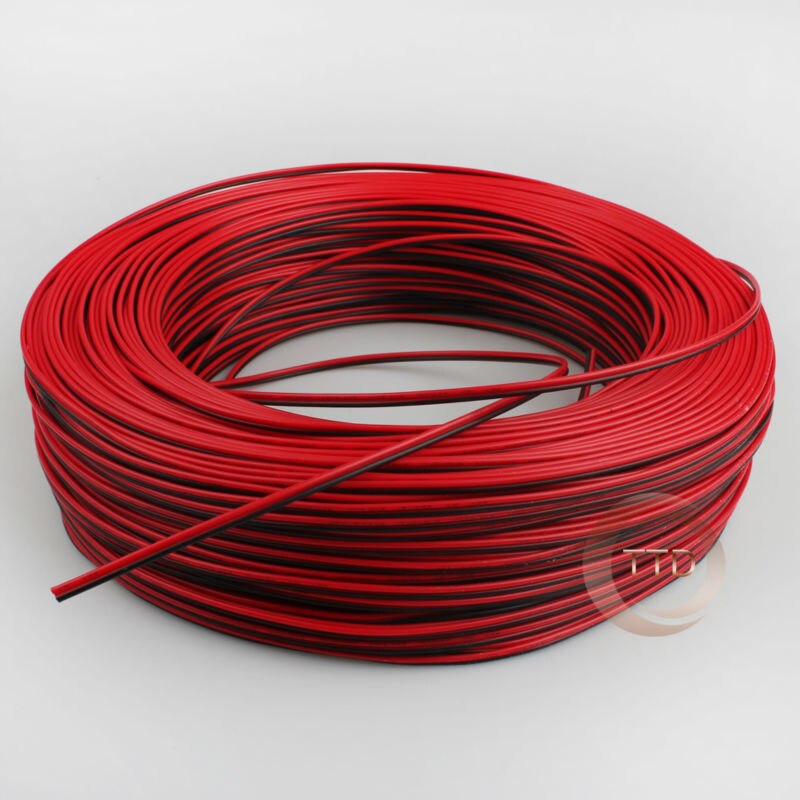 1 m 2 m 3 m 4 m 5 m 10 m 20 m/stks 22AWG, 2 pin Rood Zwart kabel, PVC geïsoleerde draad, 22 awg draad Elektrische kabel, LED kabel, DIY Sluit