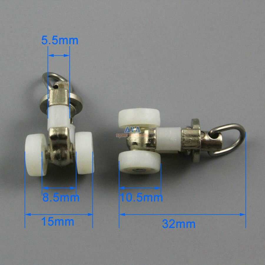 30 Pieces Curtain Track Roller Curtain Track Slide Gliders 15x32mm