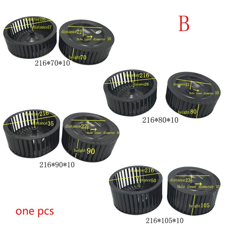 Centrifugal plastic wind wheel plastic wind wheel impeller fan blower fan Blower Motor Fan With Impeller Wheel Air Conditioning