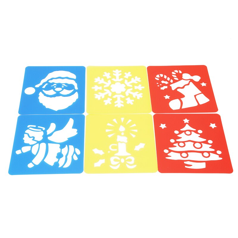 Stencils jakkesæt til børns maleskabelon børn tegne tegneværktøj stencil 6 stk/sæt