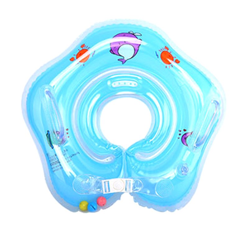 Flotador de piscina inflable de PVC para bebés, anillos de natación de doble cubierta de seguridad flotante con mango N66,: Azul
