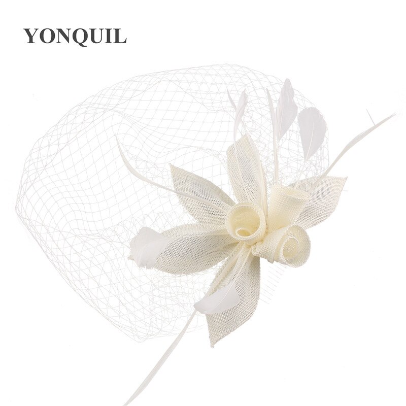 Mariage Imitation Sinamay dames chapeaux cheveux fascinateur chapeaux Cocktail pour les femmes attrayant voilage cheveux accessoires dame fête