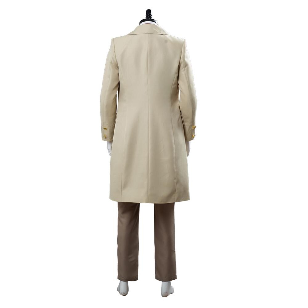 Good Omens Cospaly Angel Aziraphale Costume Jacket Trench Outfit Suit Halloween Carnival Costume for Adult Men Women