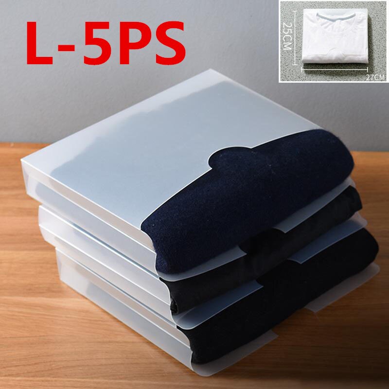 Magisk tøj mappe skab doven foldebræt støvtæt voksent barn skjortebukser pladsbesparende garderobe efterbehandling rack organizer: 5pc- l