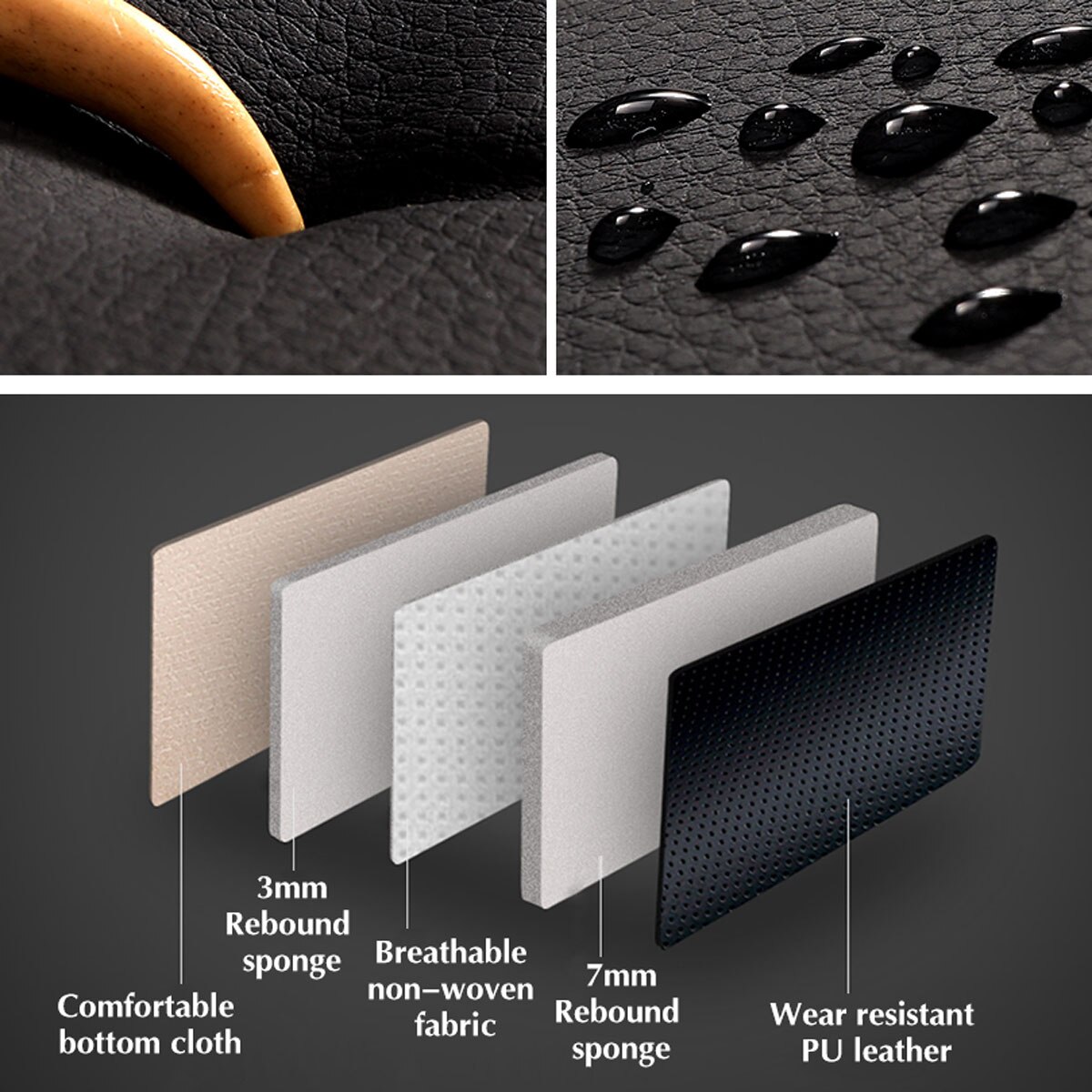 Universial Front Car Seat Cover Protector Auto Covers Pu Lederen Volledige Bescherm Antislip Voor De Meeste Auto