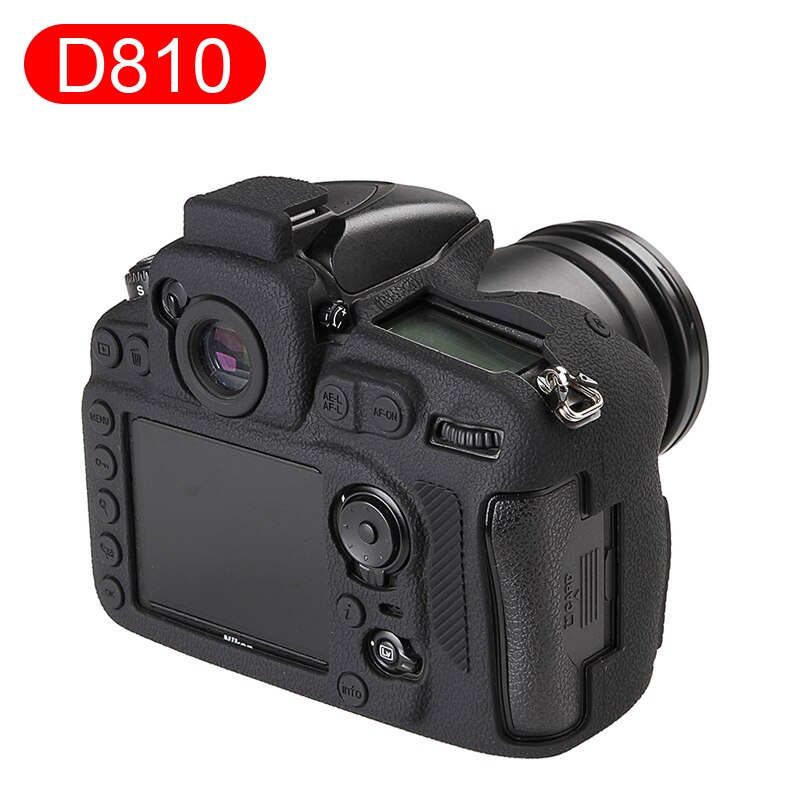 Funda de goma de silicona suave HQ para cámara Nikon D500 D750 D800 D810 D850: D810 Black