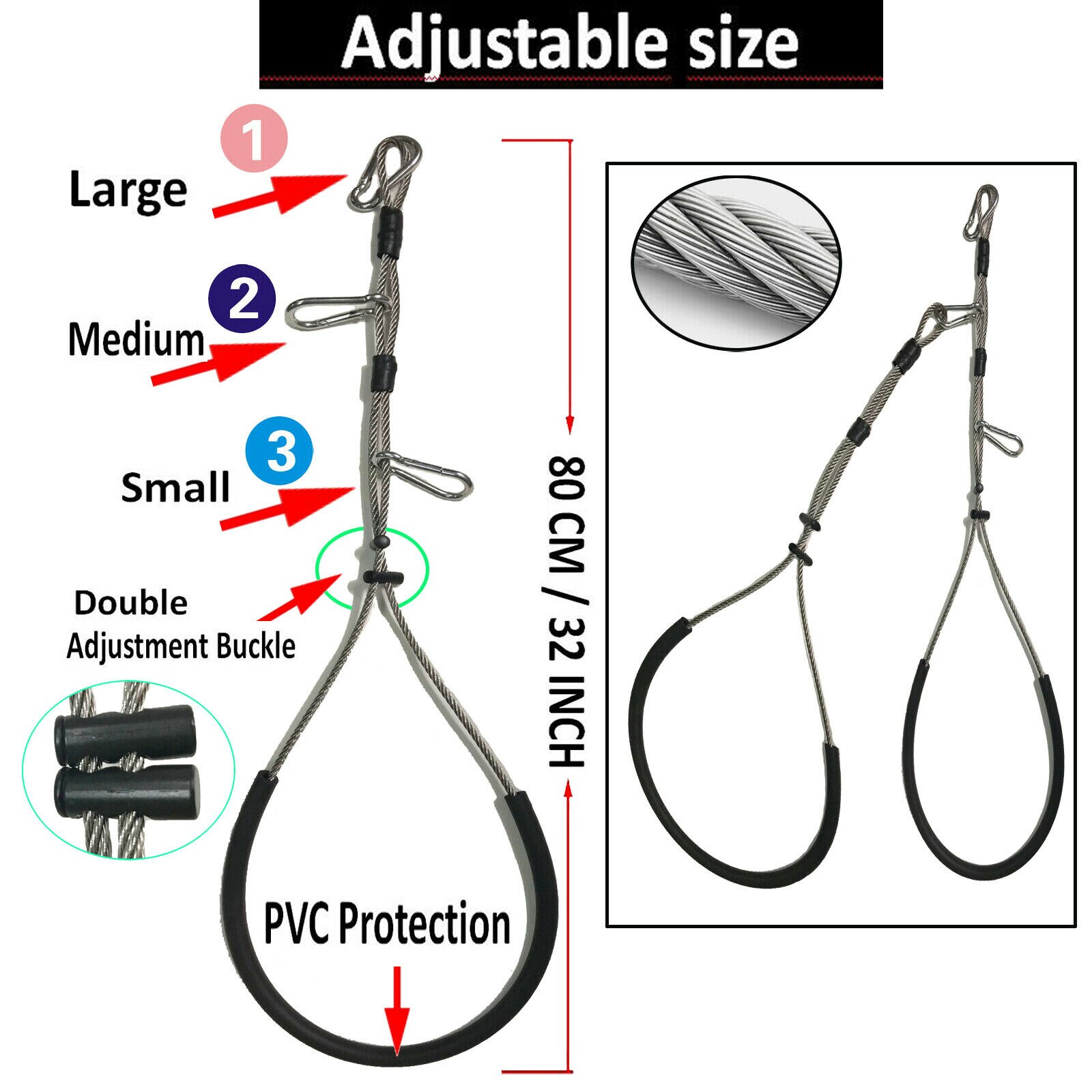 Adjustable Grooming Body Sling Dog Pet Grooming Arm Restraint Fit All Size Dogs