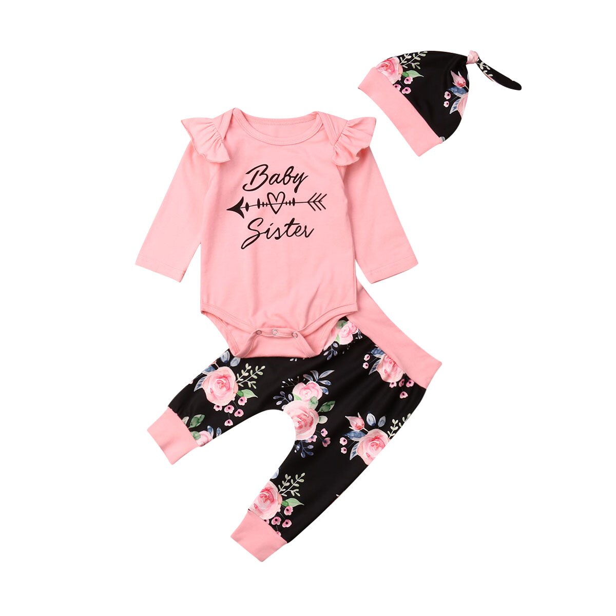 3 stuks Peuter Baby Baby Meisje Kleding Romper Tops + Lange Broek Outfit Set