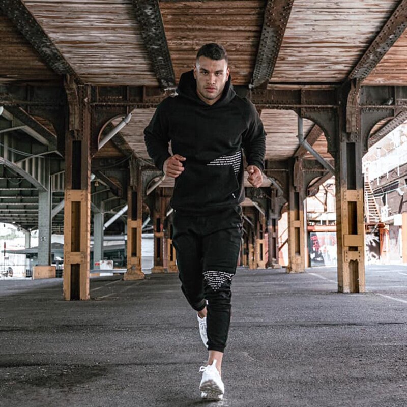 Men Brand Hoodies Gym Sport Running Training Fitness bodybuilding Sweatshirt Outdoor Sportswear Male Hooded Jacket Hoodies