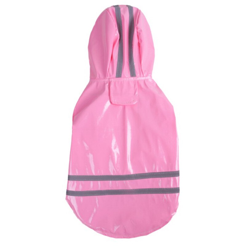S-XL Puppy Pet Rain Coat Summer Hoody Waterproof Jackets PU Raincoat for Dogs Cats Apparel Clothes PetSupplies Outdoor: Pink / S