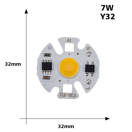 Cob Led Chip Licht 220V 10W 50W 20W 30W 3-9W Rechthoekige Chip lamp Voor Spotlight Geen Behoefte Driver Diy Led Schijnwerper Lamp Y27 Y32: Y32 7W / Warm white