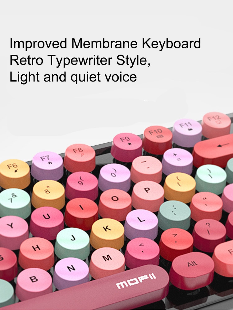 Wireless Keyboard Mouse Color Lipstick Round Hat Keyboard Office Desktop Keyboard Mouse Suit Gaming Keyboard and Mouse