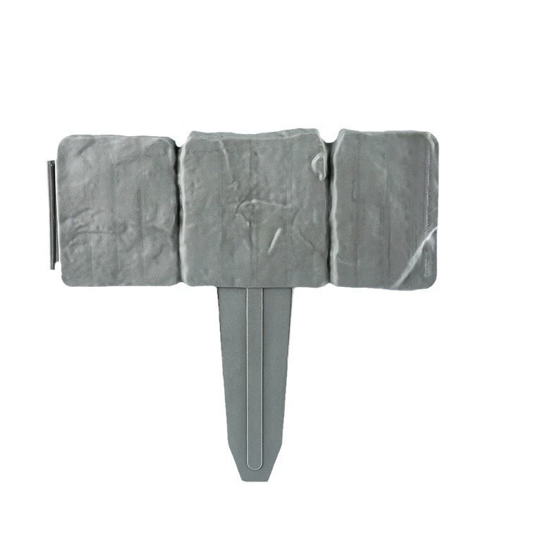 Bordure de jardin en plastique, panneaux de clôture en pierre d'imitation, barrière extérieure de Patio, 20/10 pièces: YELLOW