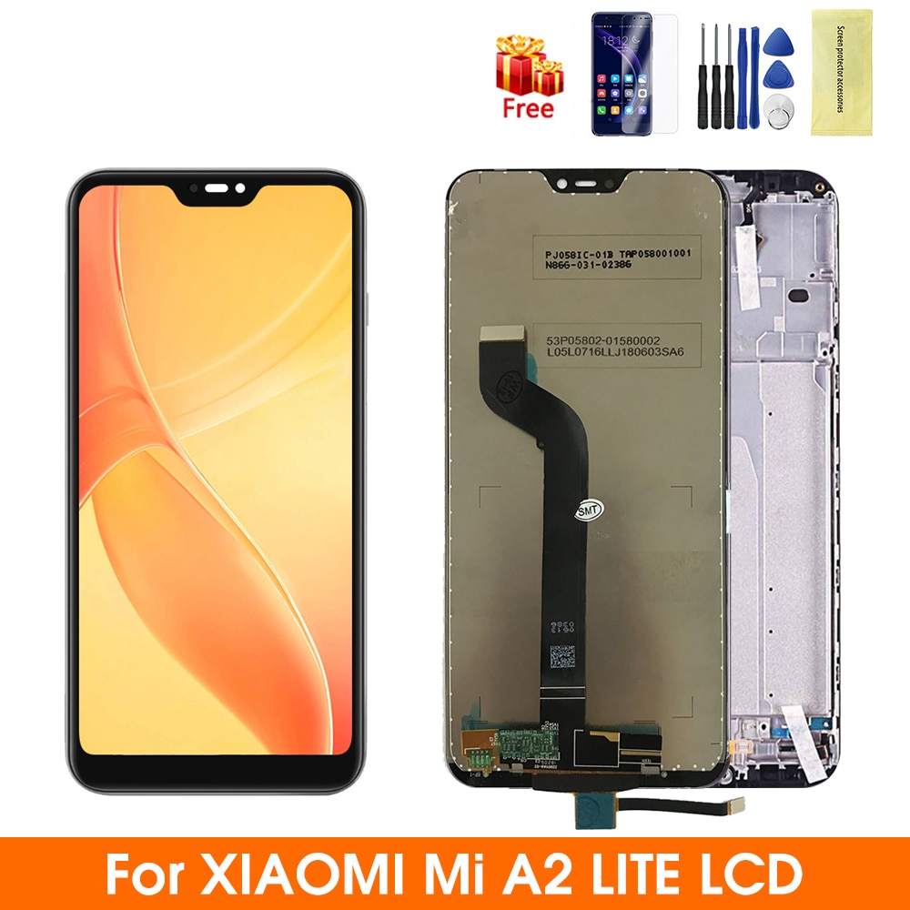 5.84 "Lcd Display Voor Xiaomi Mi A2 Lite Lcd Touch Screen Digitizer Vervanging Voor Redmi 6 Pro Lcd