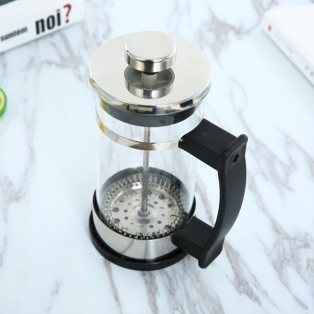 350ml Glass Teapot Cafetiere Stainless Steel French Coffee Tea Percolator Filter Press Plunger Manual Coffee Espresso Maker Pot