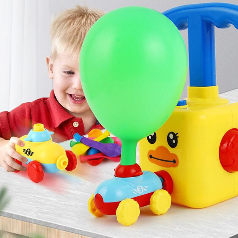 Aangedreven Ballon Auto Kids Onderwijs Science Experiment Plezier Inertiële Speelgoed