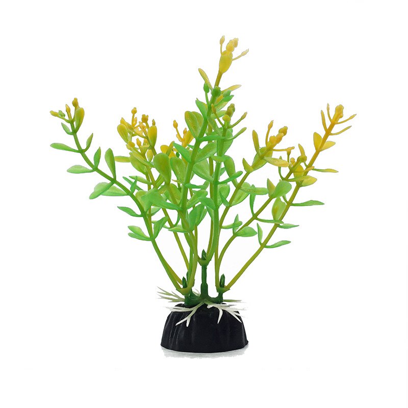 Ongeveer 10cm prachtige kunstmatige plastic aquariumplanten landschapsdecoratie aquarium waterplant gras ornament plastic decoratie: 7