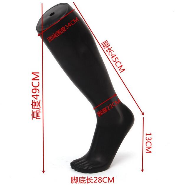3style plasitc manikin foot Male mannequin foot for Sock Display,white back skin color Glossy 1pc Leg mannequin M00544