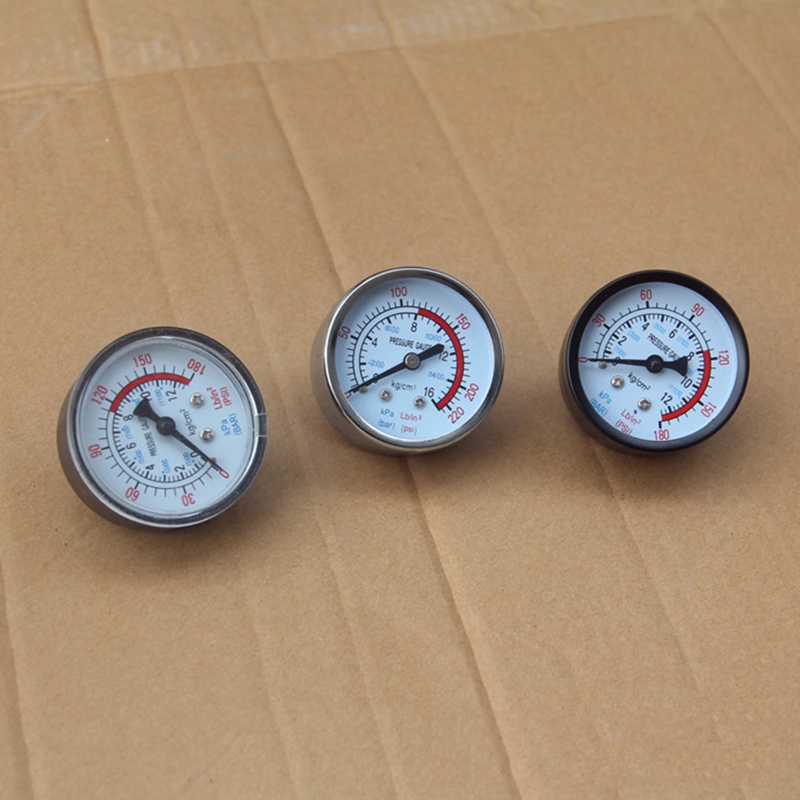 M6CF Manometer 1/4 "1/8" Ronde Pneumatische Manometer Metalen Dual Sclae Meter Luchtcompressor Druk Gugae Praktische