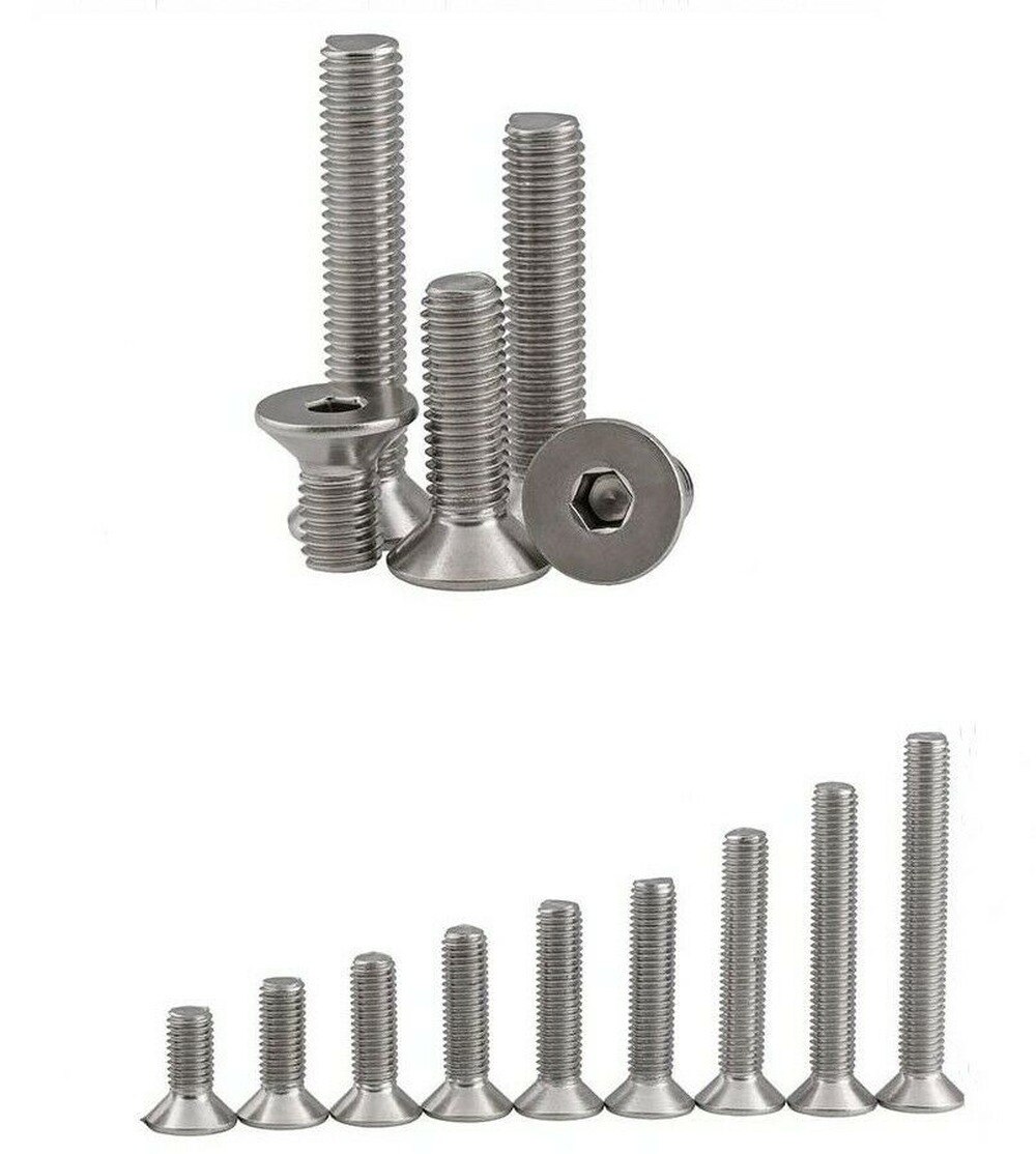 M4 316 stainless steel flat head countersunk head hexagon screw accessories