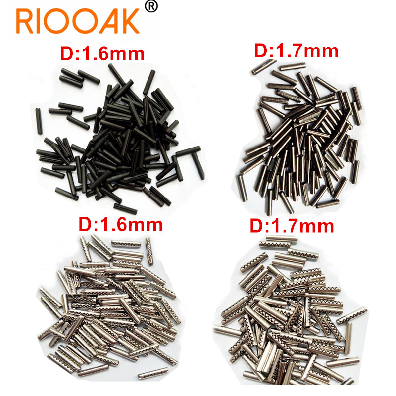 200 Uds 1,6mm 1,7mm Metal hierro acero llave de coche Pin plegable llave remota tornillos de fijación pasadores de retención de llave de coche