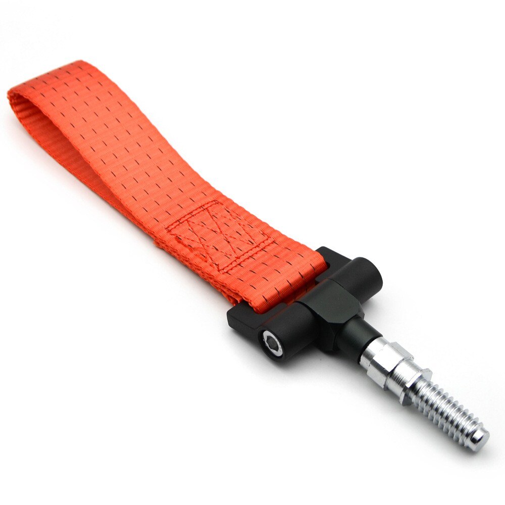 Cuerda de remolque Universal para coche, cinturón de tracción para vehículo de carreras, gancho de varilla delantera, Cable de remolque para coche, cuerda de tracción para BMW japonés y europeo: Rojo