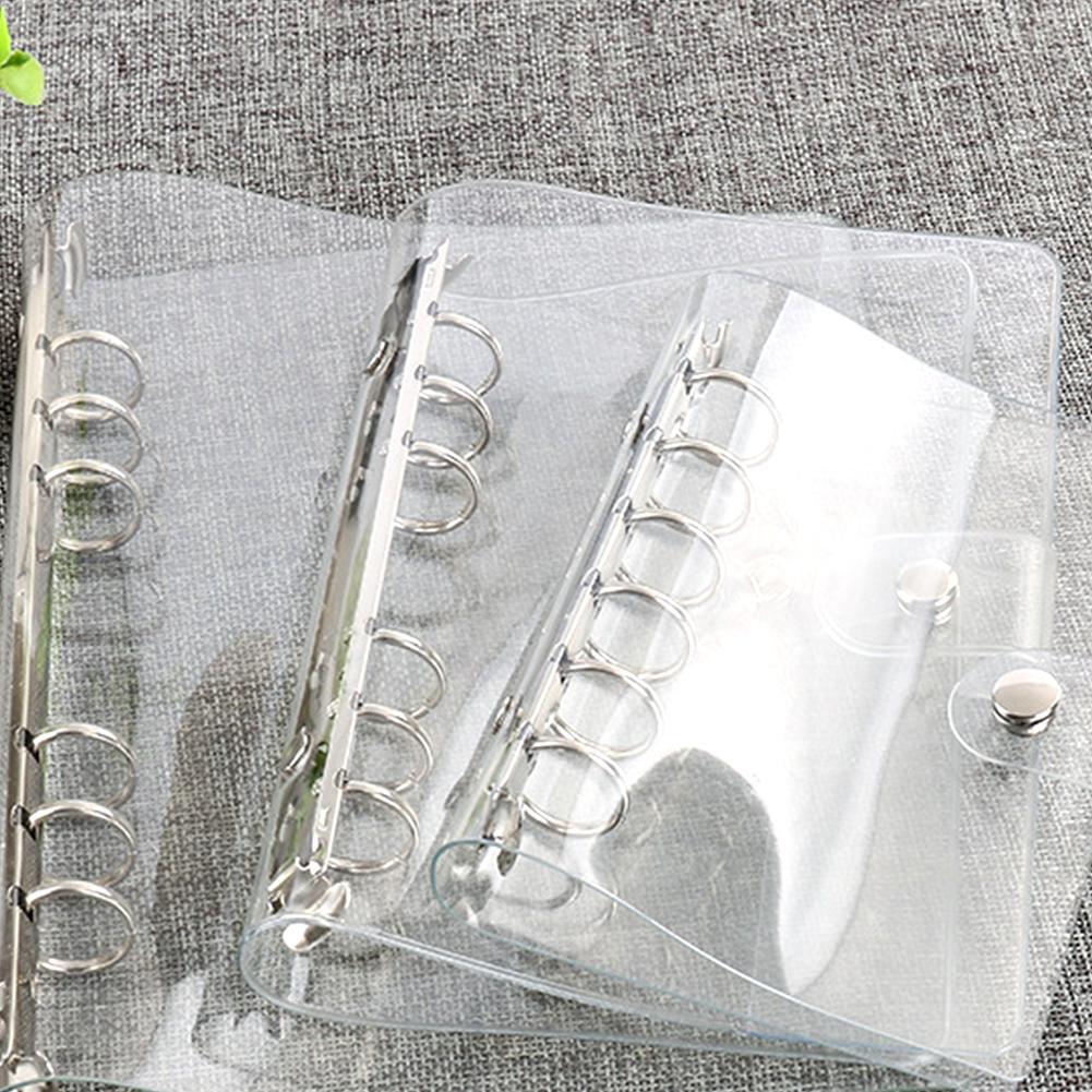 1PC transparent Farbe Kunststoff Clip Datei Ordner A5/A6/A7 Notizbuch verlieren Blatt Ring Bindemittel Planer Agenda schule Büro Liefert