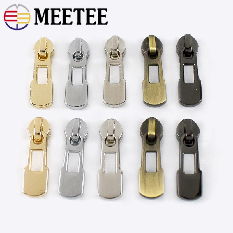 Cabezales de cremallera de Metal para cremalleras de nailon, Kit de reparación de cremalleras deslizantes para bolsas de ropa, accesorios de costura DIY, 10/20 piezas 3 #