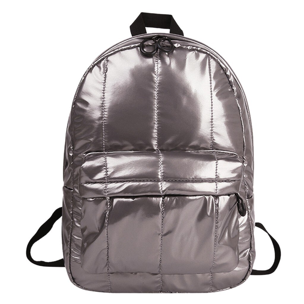 Rucksack Frauen Schulter Tasche Große Kapazität Frauen Rucksack Schule Tasche Für Teenager Mädchen Damen Rucksack Plecak # T1G: silber- 