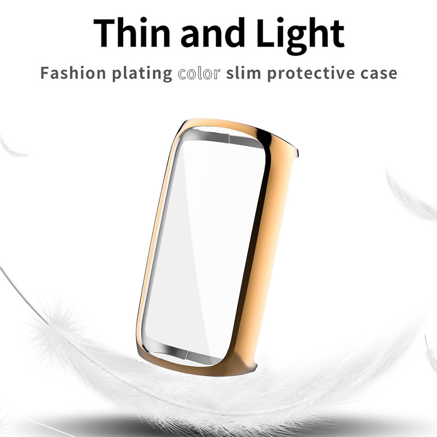 Protective Case For Fitbit Luxe Screen Protector Watch Cover For Fitbit Luxe Watch Band Bumper Plating TPU Durable Case Shell