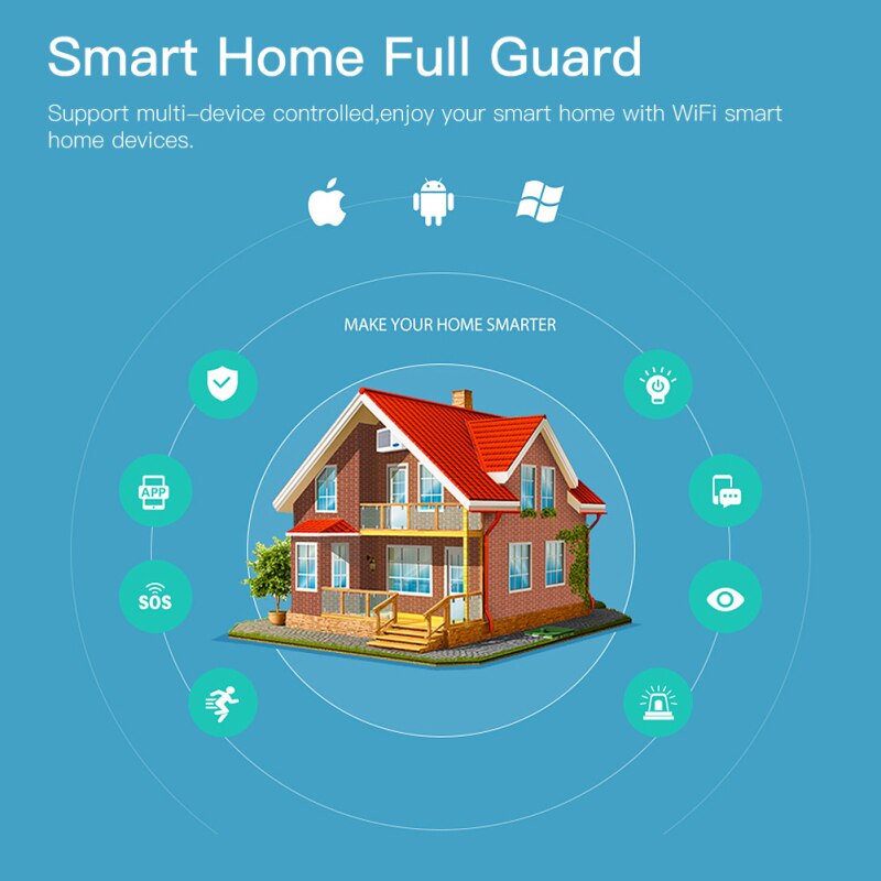 Tuya Smart Wifi Deur Sensor Deur Open/Gesloten Detectoren Magnetische Schakelaar Raam Sensor Home Security Alert Beveiliging Alarm
