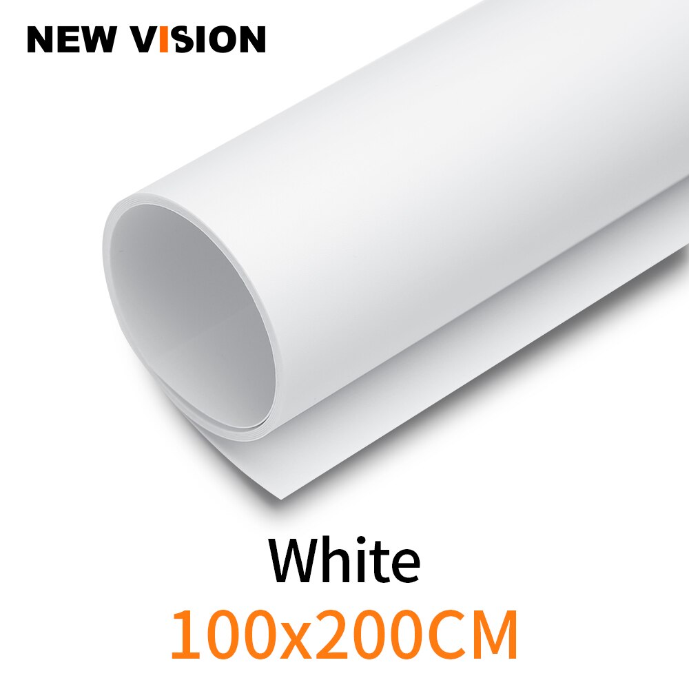 100 cm * 200 cm 39 "* 79" Wit Naadloze waterdicht PVC Achtergrond Achtergrond Papier voor foto Video Fotografie Studio