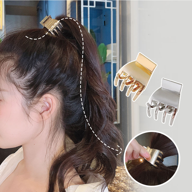 Women Vintage High Ponytail Fixed Geometric Small Hair Claws Lady Convenient Headband Hair Clip Hairpin Hair Accessories